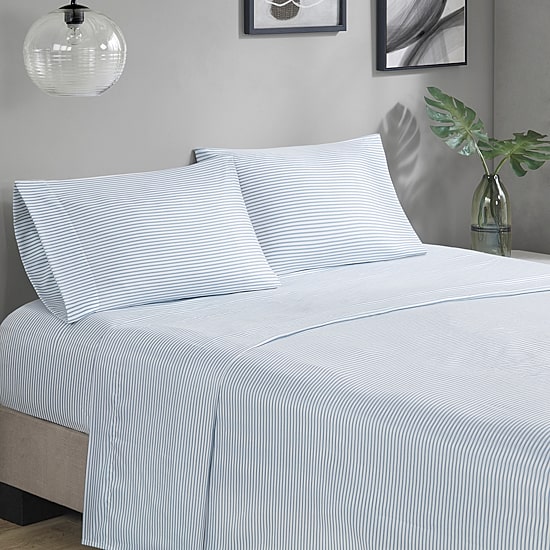 Madison Park Essentials Deacon Modern Stripe Comforter Set with Sheets