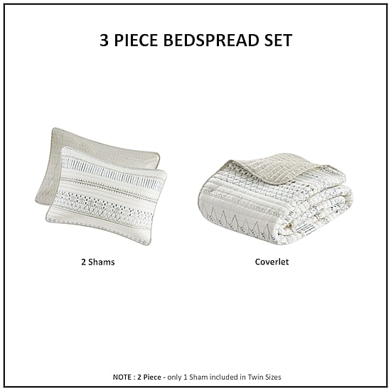 Madison Park Joshua 3-pc. Reversible Quilt Set