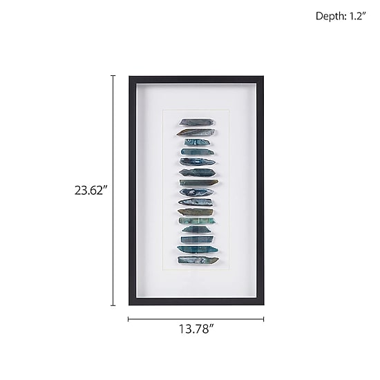 INK+IVY Cerulean Stones Agate Framed Shadow Box Art