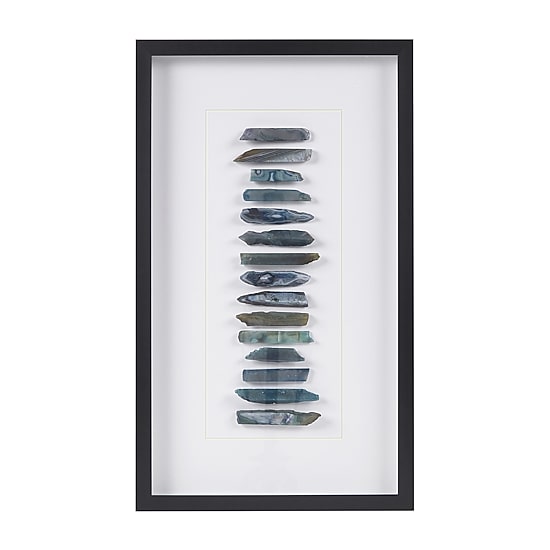 INK+IVY Cerulean Stones Agate Framed Shadow Box Art