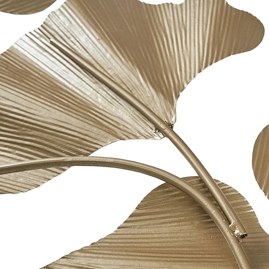 Madison Park Faye Gold Foil Ginkgo Leaf Metal Wall Art