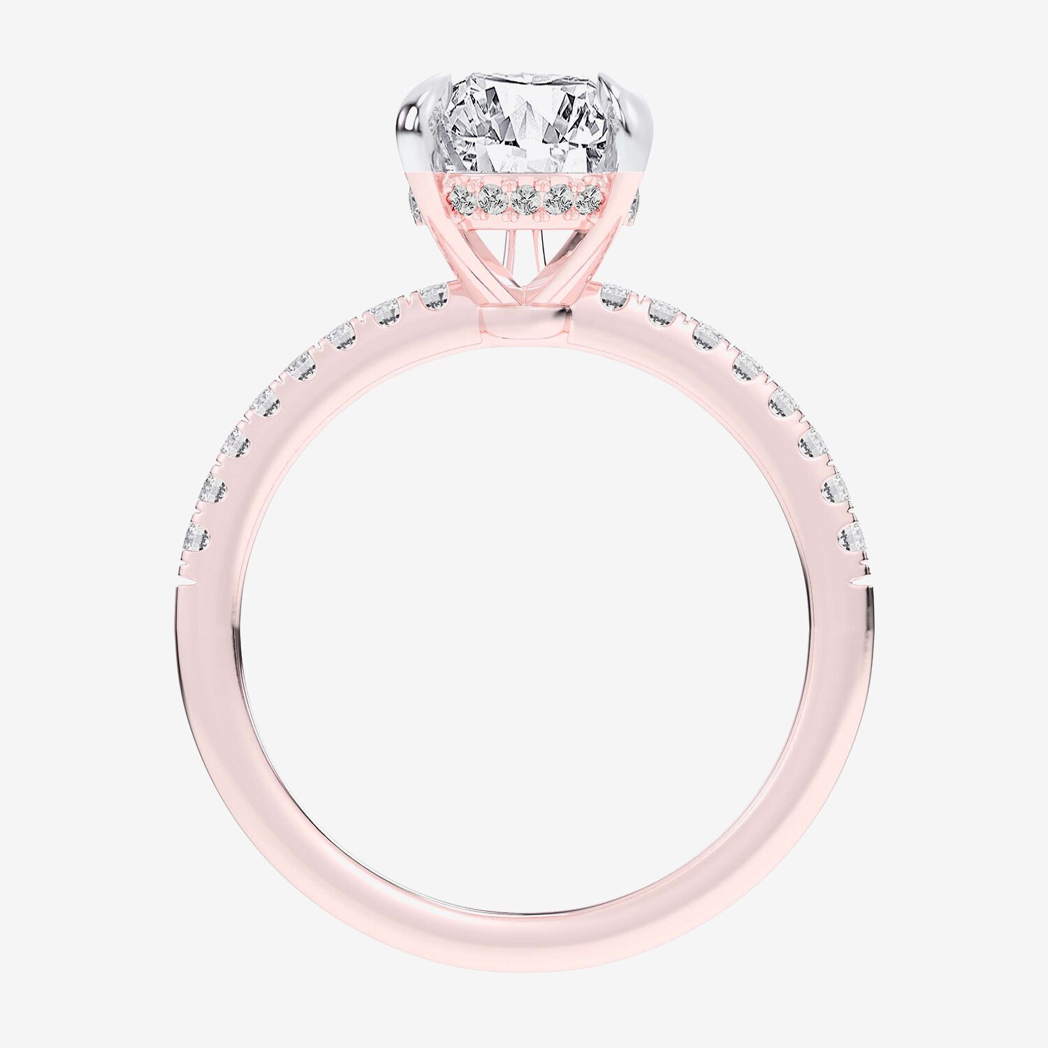 (G-H / Si1-Si2 Womens 4 1/4 CT. T.W. Lab Grown White Diamond 14K Gold Pear Side Stone Engagement Ring