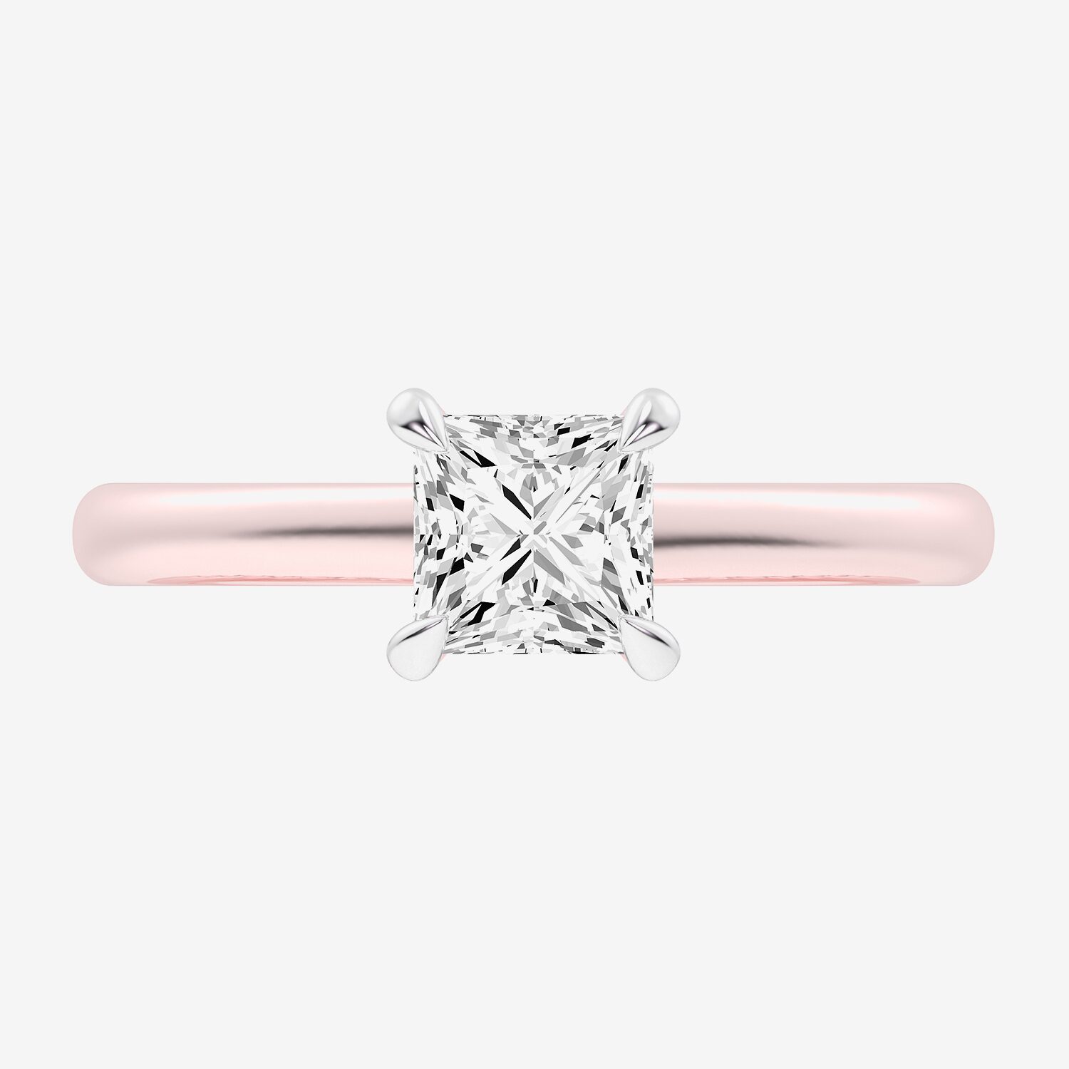 (G-H / Si1-Si2) Womens 1 1/7 CT. T.W. Lab Grown White Diamond 14K Gold Solitaire Engagement Ring