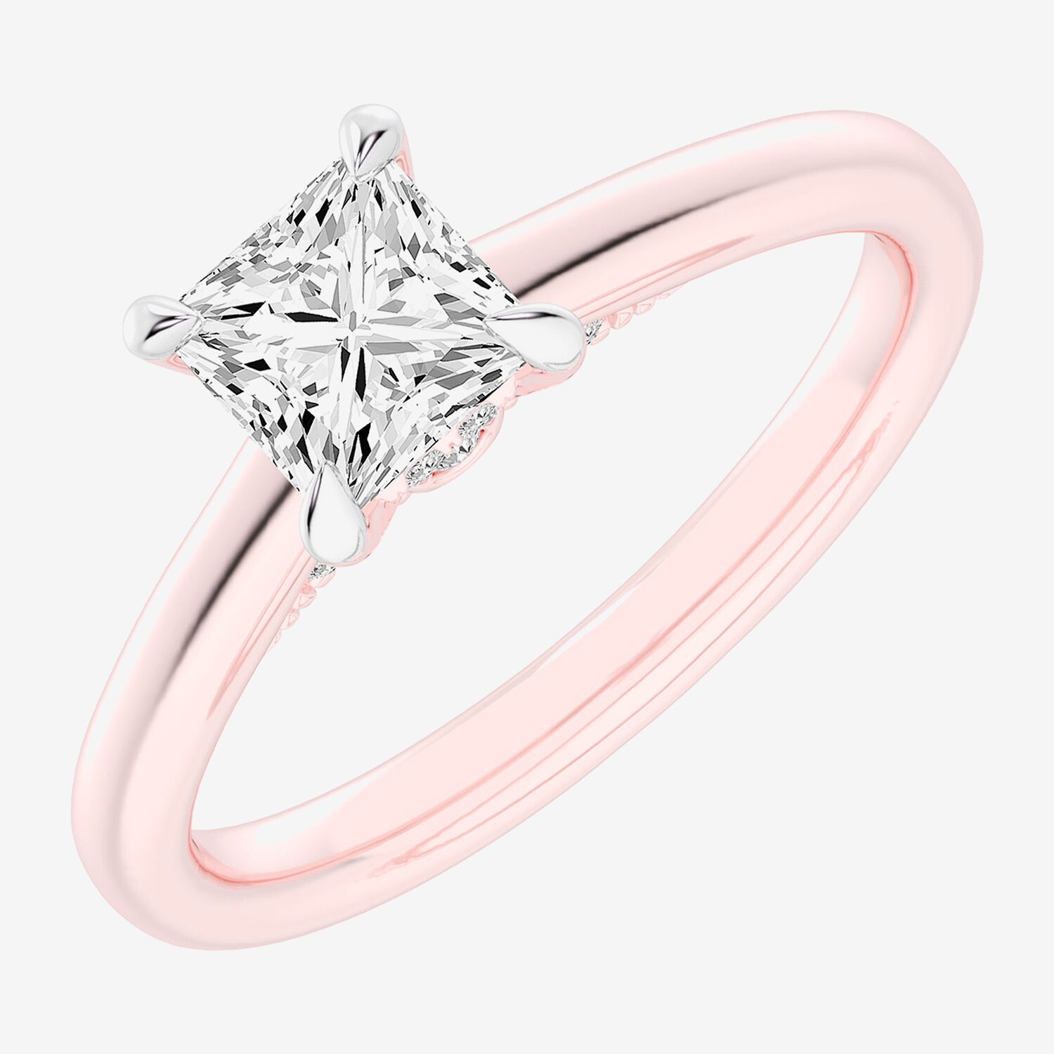 (G-H / Si1-Si2) Womens 1 1/7 CT. T.W. Lab Grown White Diamond 14K Gold Solitaire Engagement Ring