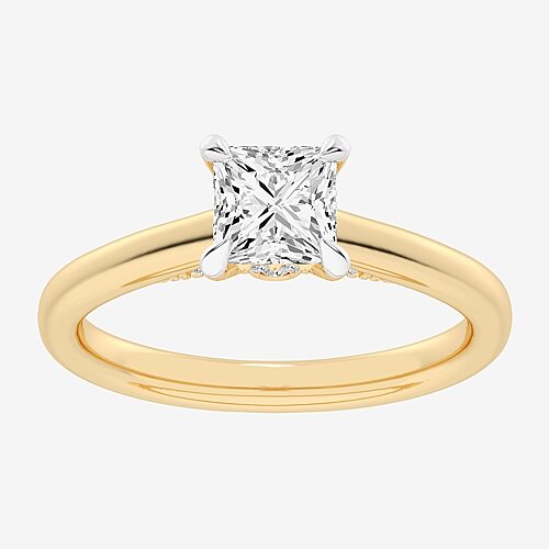 Modern Bride (g-h / Si1-si2) Womens 1 1/7 Ct. T.w. Lab Grown White Diamond 14k Gold Solitaire Engagement Ring In Yellow