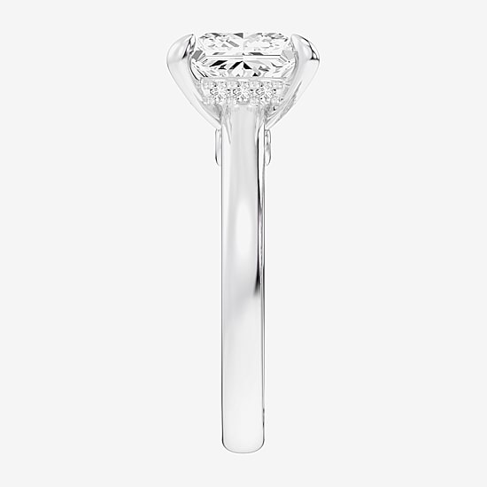 (G-H / Si1-Si2) Womens 3 1/4 CT. T.W. Lab Grown White Diamond 14K Gold Solitaire Engagement Ring