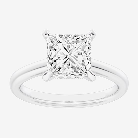 (G-H / Si1-Si2) Womens 2 1/5 CT. T.W. Lab Grown White Diamond 14K Gold Solitaire Engagement Ring