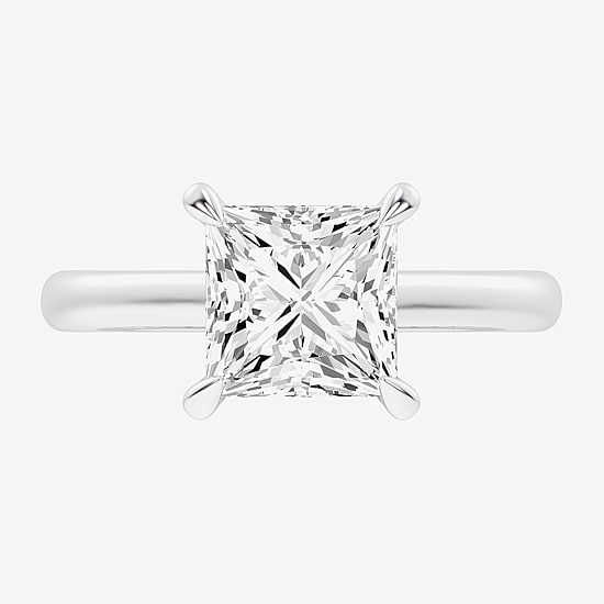 (G-H / Si1-Si2) Womens 2 1/5 CT. T.W. Lab Grown White Diamond 14K Gold Solitaire Engagement Ring