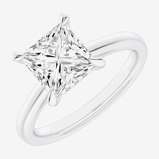 (G-H / Si1-Si2) Womens 2 1/5 CT. T.W. Lab Grown White Diamond 14K Gold Solitaire Engagement Ring