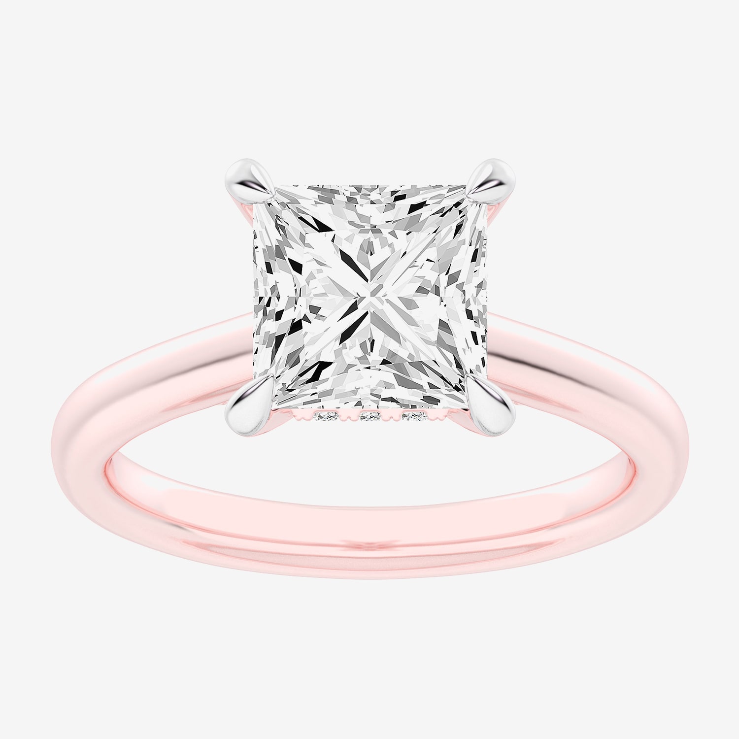 G-H / Si1-Si2) Womens 1/ CT. T.W. Lab Grown White Diamond 14K Gold Solitaire Engagement Ring