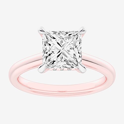 Modern Bride (g-h / Si1-si2) Womens 2 1/5 Ct. T.w. Lab Grown White Diamond 14k Gold Solitaire Engagement Ring In Pink