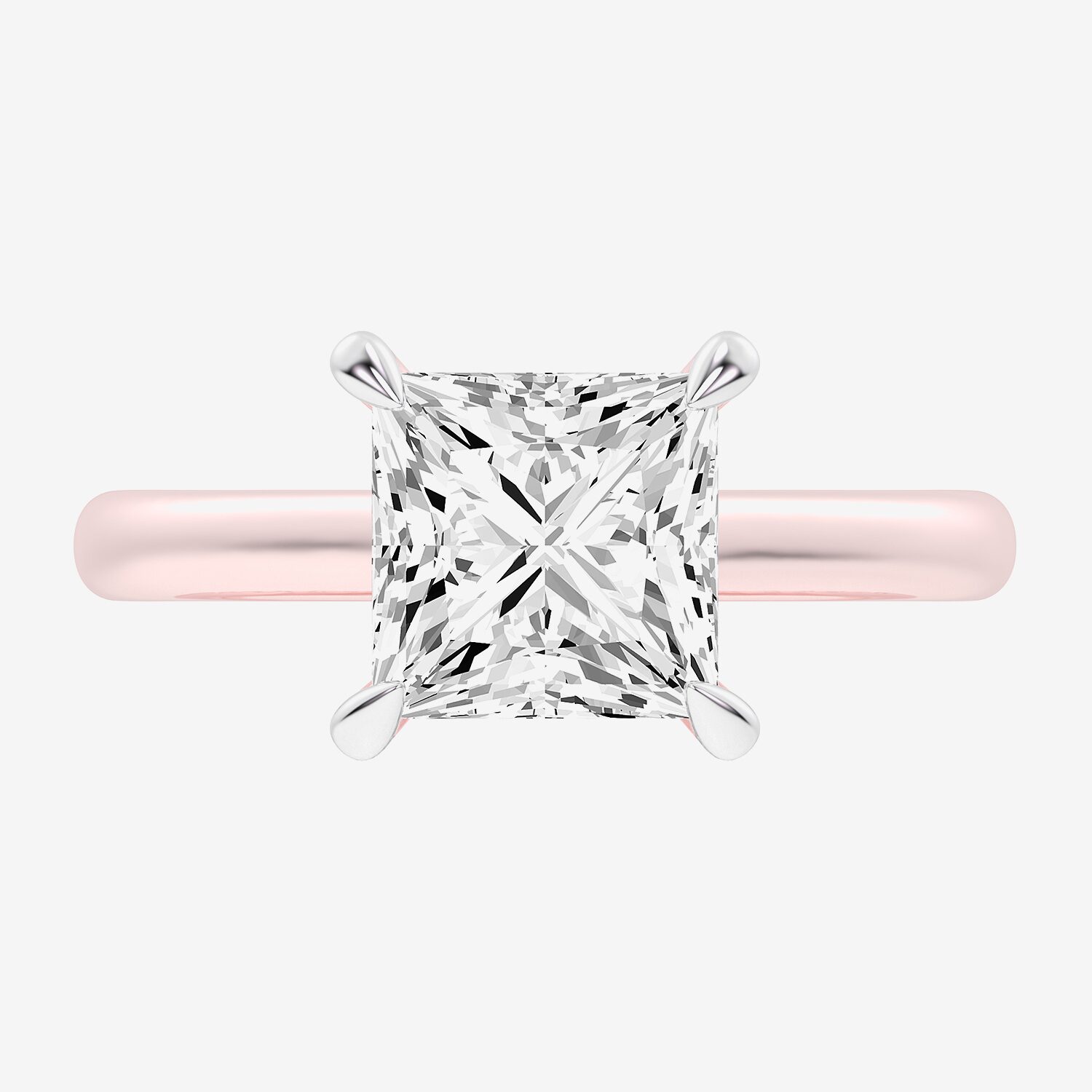 G-H / Si1-Si2) Womens 1/ CT. T.W. Lab Grown White Diamond 14K Gold Solitaire Engagement Ring