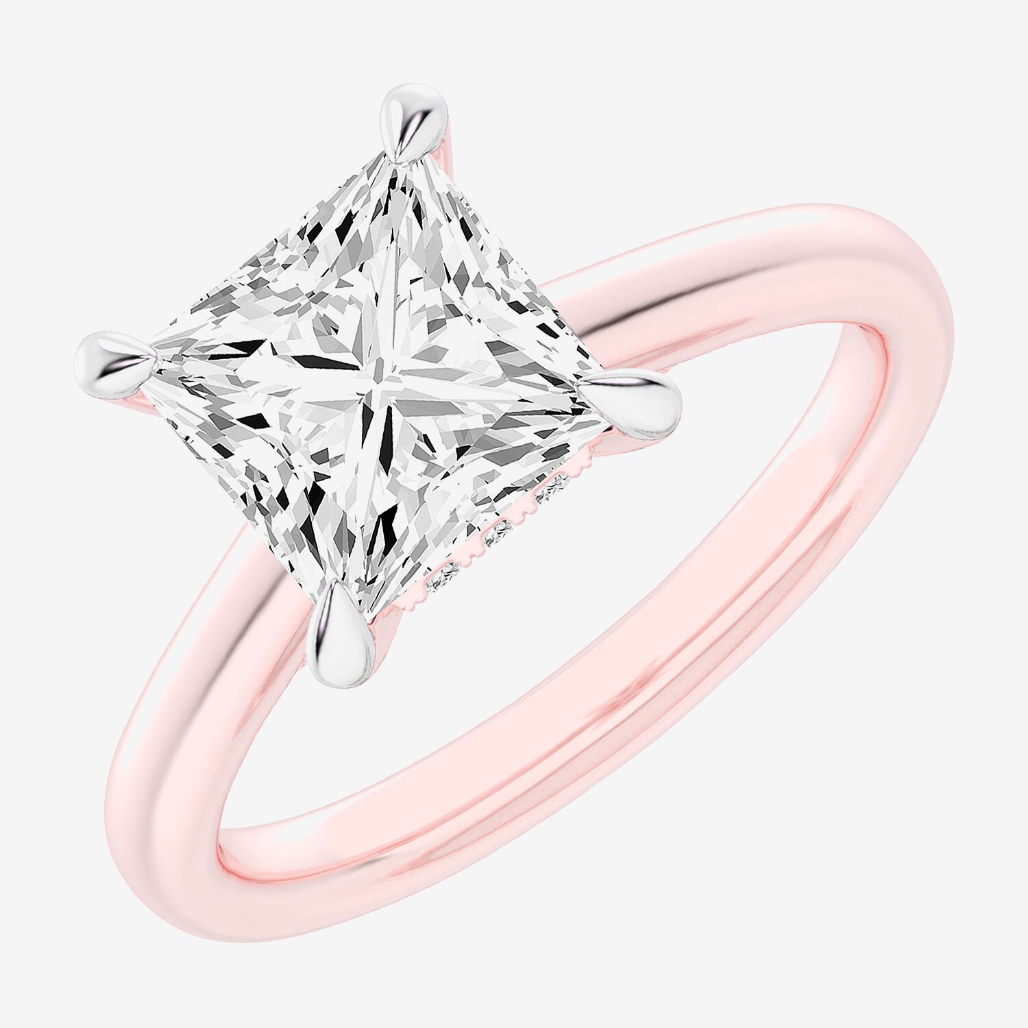 G-H / Si1-Si2) Womens 1/ CT. T.W. Lab Grown White Diamond 14K Gold Solitaire Engagement Ring