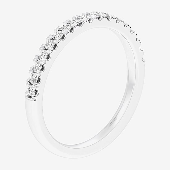 (G-H / Si1-Si2) Womens 1/4 CT. T.W. Lab Grown White Diamond 14K Gold Wedding Band