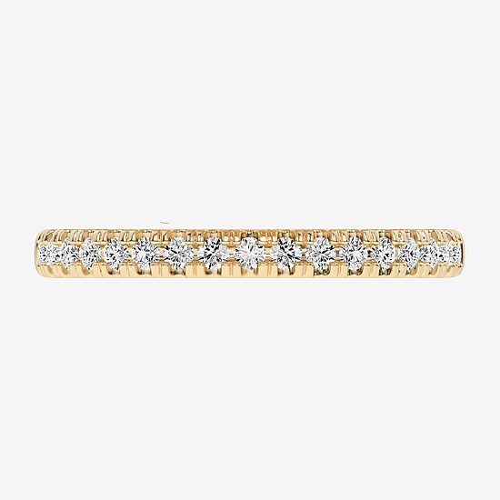 (G-H / Si1-Si2) Womens 1/4 CT. T.W. Lab Grown White Diamond 14K Gold Wedding Band