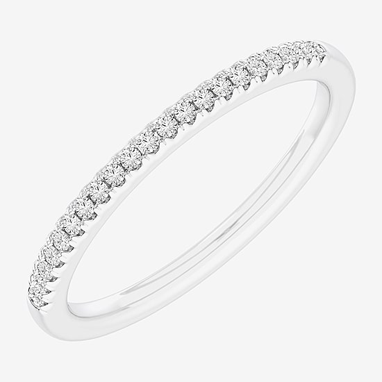 (G-H / Si1-Si2) Womens 1/7 CT. T.W. Lab Grown White Diamond 14K Gold Wedding Band