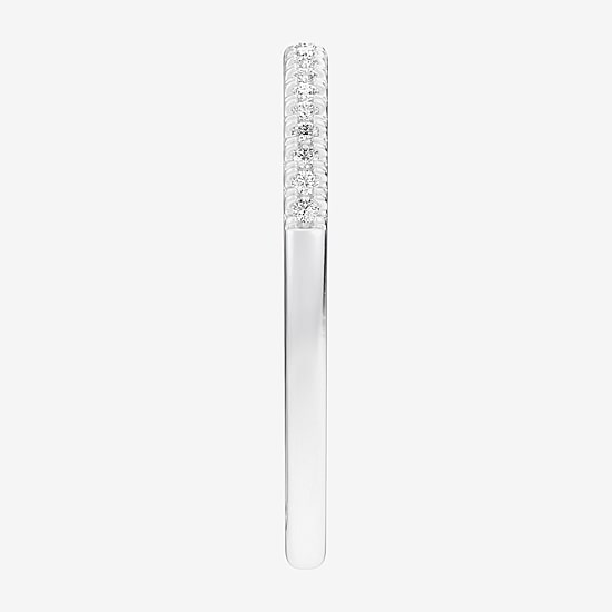 (G-H / Si1-Si2) Womens 1/7 CT. T.W. Lab Grown White Diamond 14K Gold Wedding Band