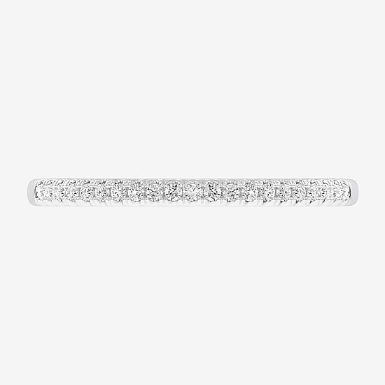 (G-H / Si1-Si2) Womens 1/7 CT. T.W. Lab Grown White Diamond 14K Gold Wedding Band