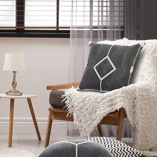 LR Home Bel Fi Diamond Square Throw Pillow