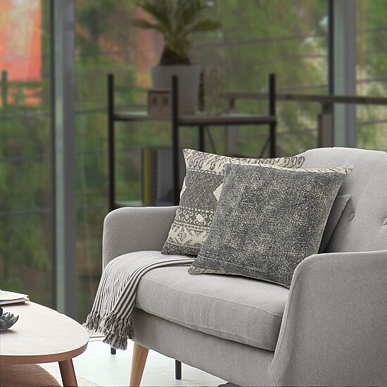 LR Home Clar Geometric Square Throw Pillow