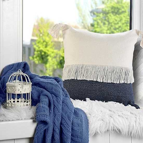 LR Home Danny Textured Square Throw Pillow