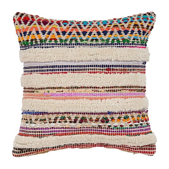 LR Home Eltoge Stripe Square Throw Pillow