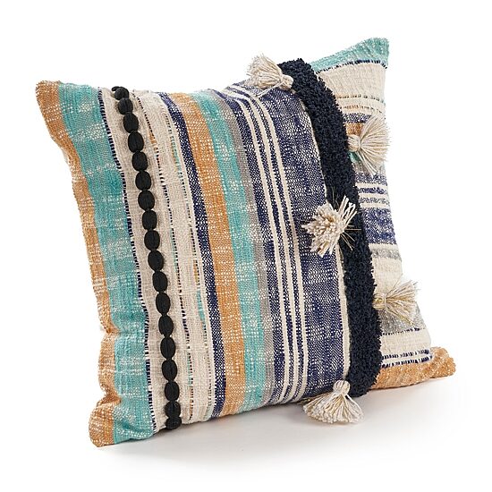 LR Home Irris Stripe Square Throw Pillow