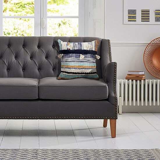 LR Home Irris Stripe Square Throw Pillow