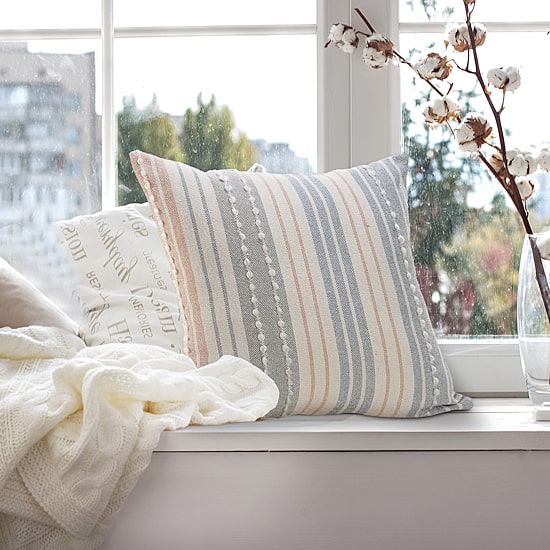 LR Home Jane Stripe Square Throw Pillow