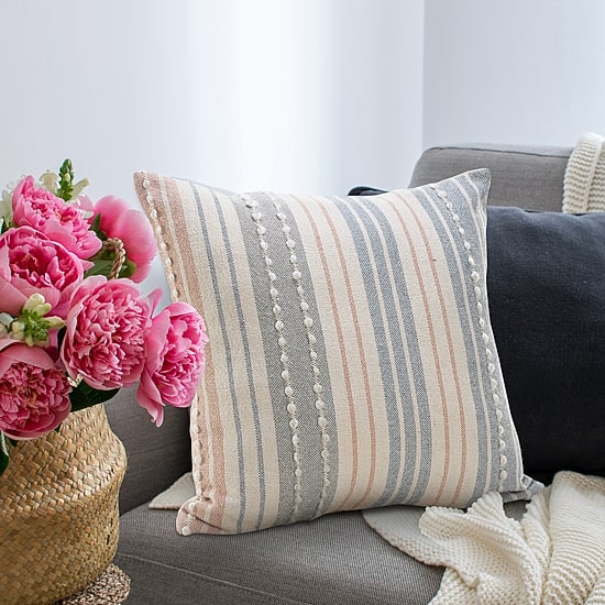 LR Home Jane Stripe Square Throw Pillow