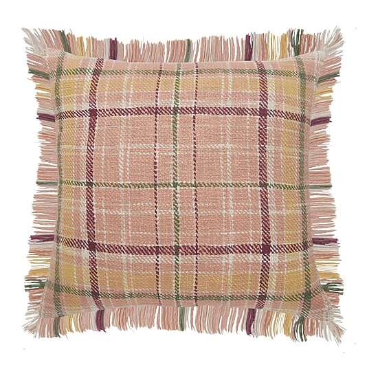 LR Home Astra Plaid Square Throw Pillow