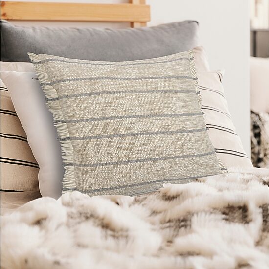 LR Home Jason Stripe Square Throw Pillow