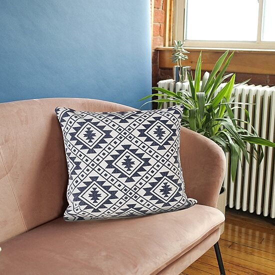 LR Home Dutt Geometric Square Throw Pillow