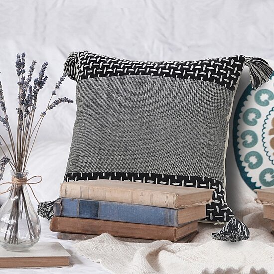 LR Home Mani Geometric Square Throw Pillow
