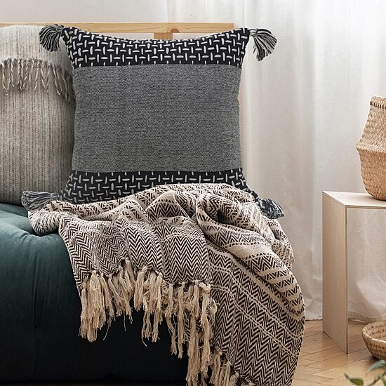 LR Home Mani Geometric Square Throw Pillow