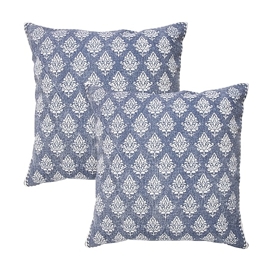 LR Home Ara Border Set Square Throw Pillow