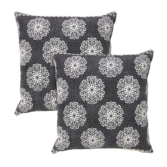 LR Home Sac Border Set Square Throw Pillow