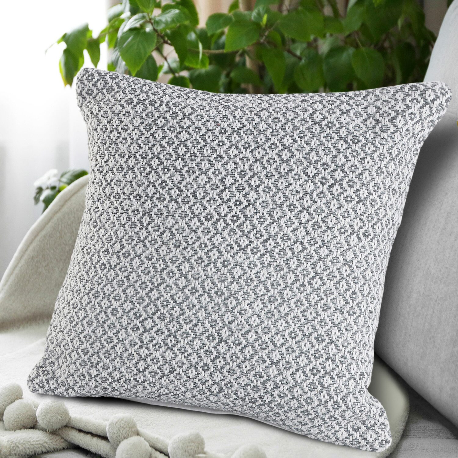 LR Home Rile Geometric Square Throw Pillow