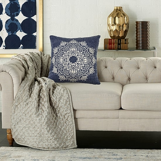 LR Home Sunny Casual Square Throw Pillow