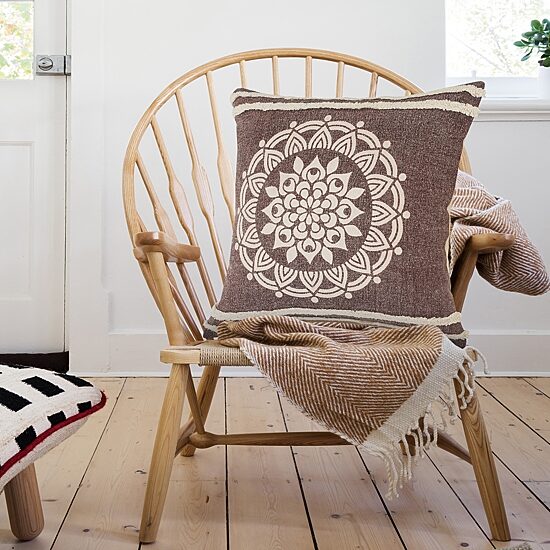 LR Home Santy Abstract Square Throw Pillow