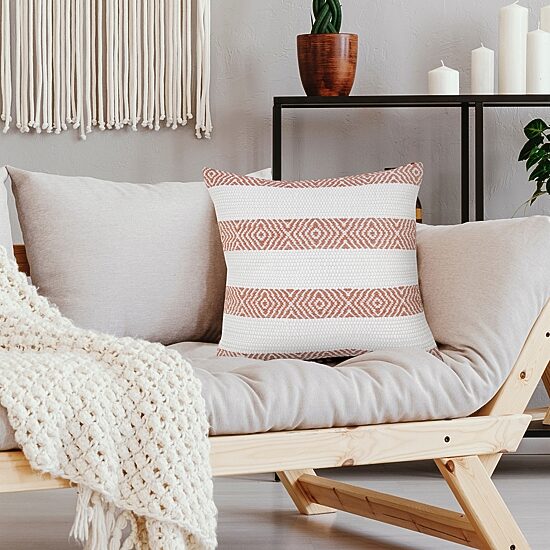 LR Home Ton Geometric Square Throw Pillow