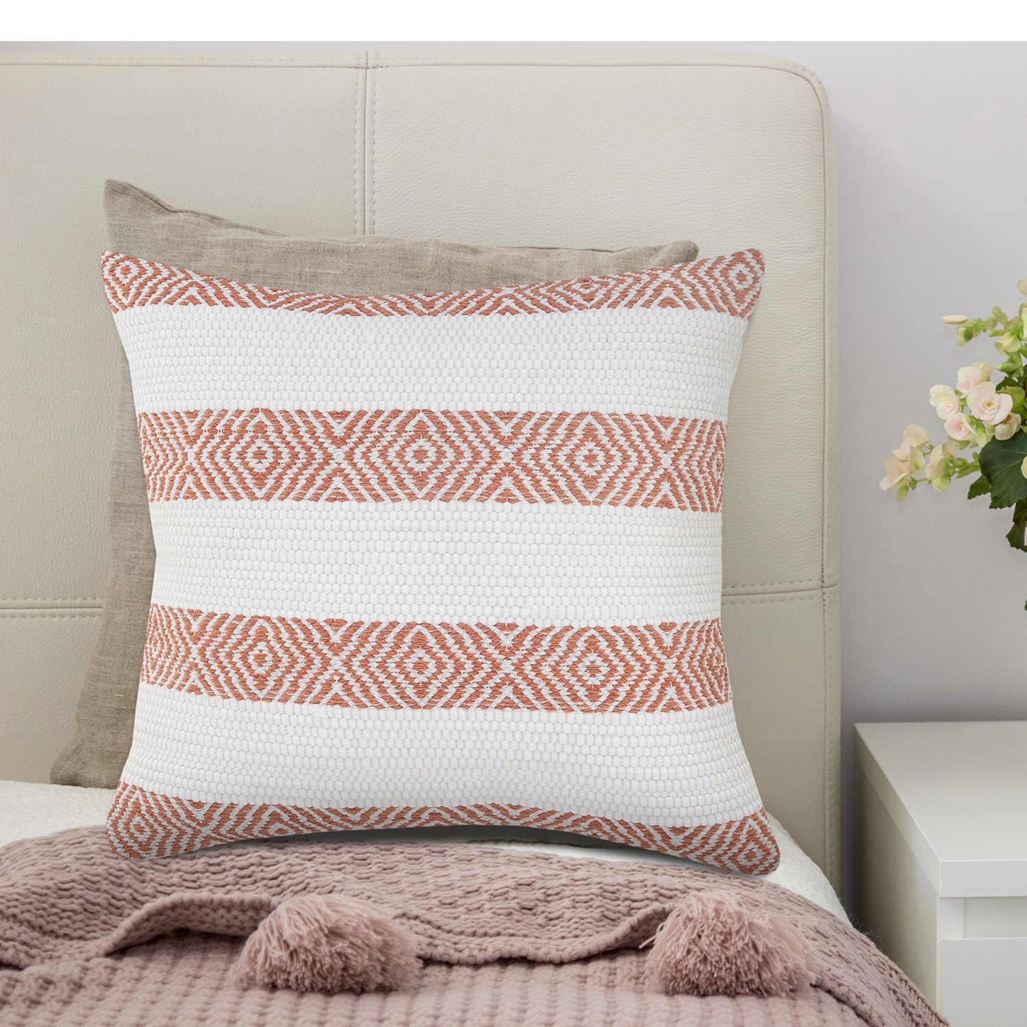 LR Home Ton Geometric Square Throw Pillow