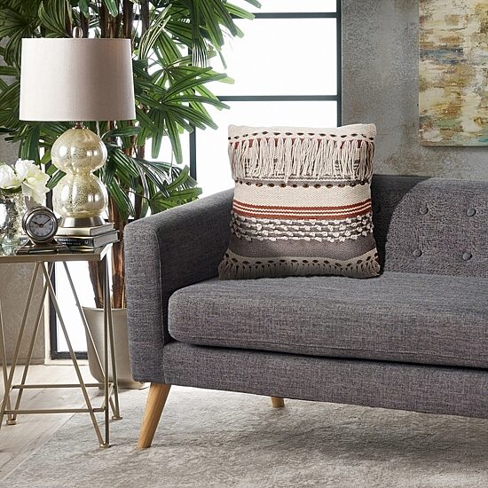 LR Home Zill Stripe Square Throw Pillow