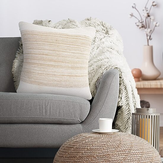 LR Home Maray Stripe Square Throw Pillow