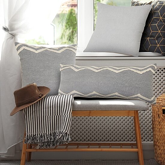 LR Home Caia Geometric Square Throw Pillow