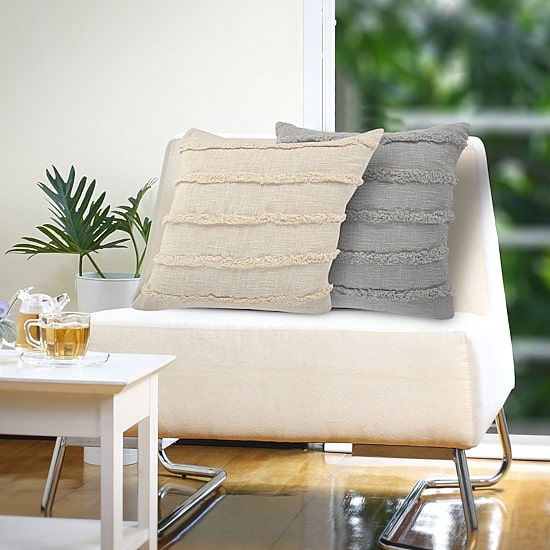 LR Home Cassie Solid Square Throw Pillow