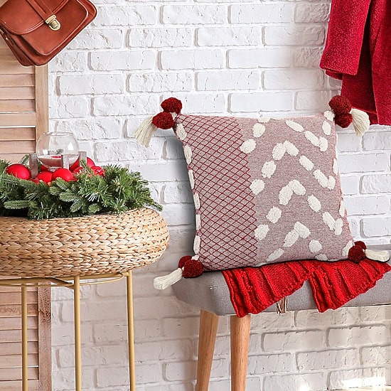 LR Home Zara Textured Square Throw Pillow