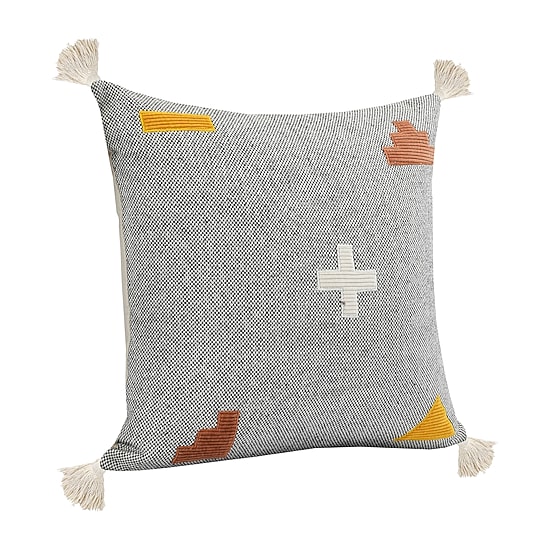 LR Home Sin Geometric Square Throw Pillow