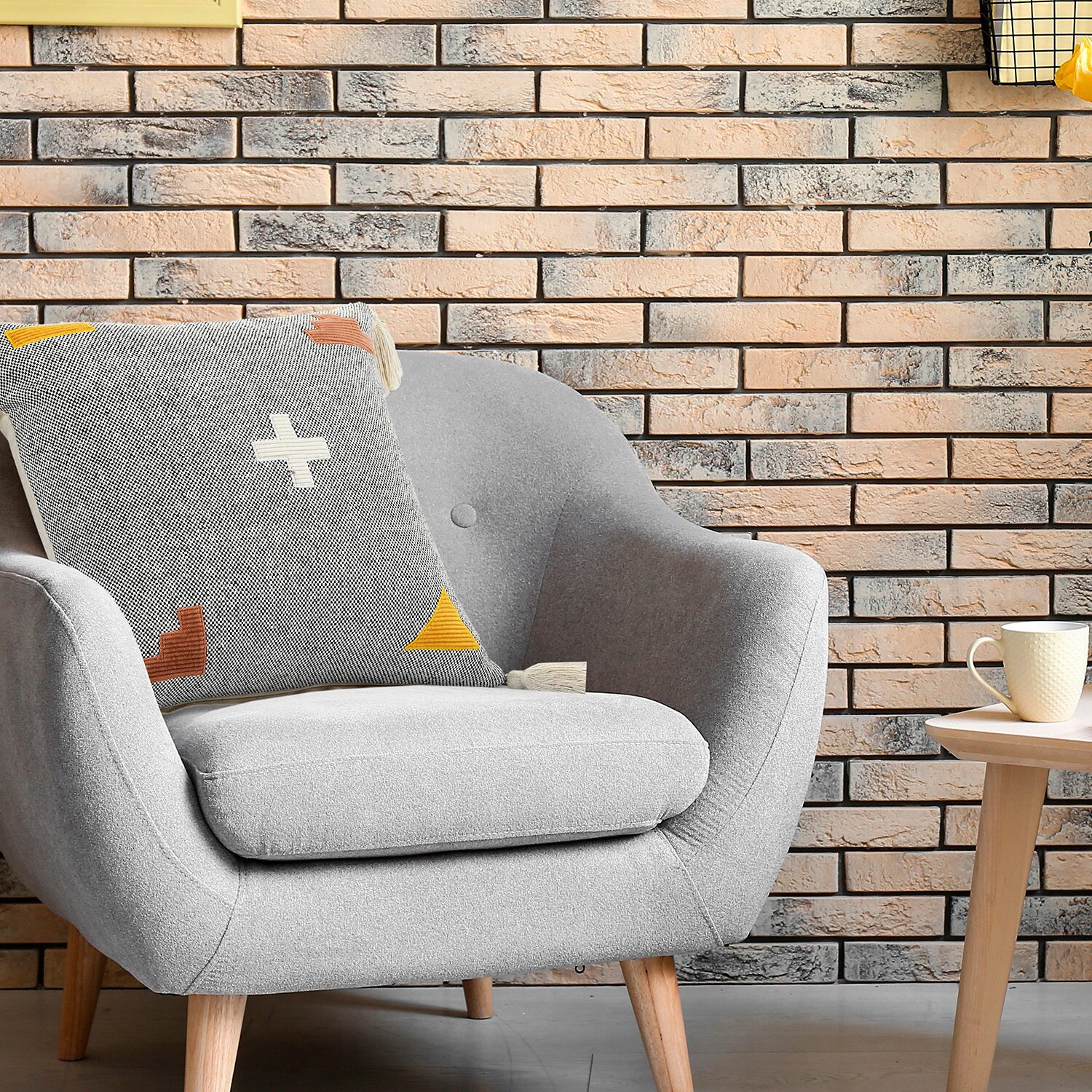 LR Home Sin Geometric Square Throw Pillow
