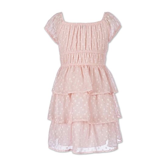 Speechless Little Girls Cap Short Sleeve Skater Dress